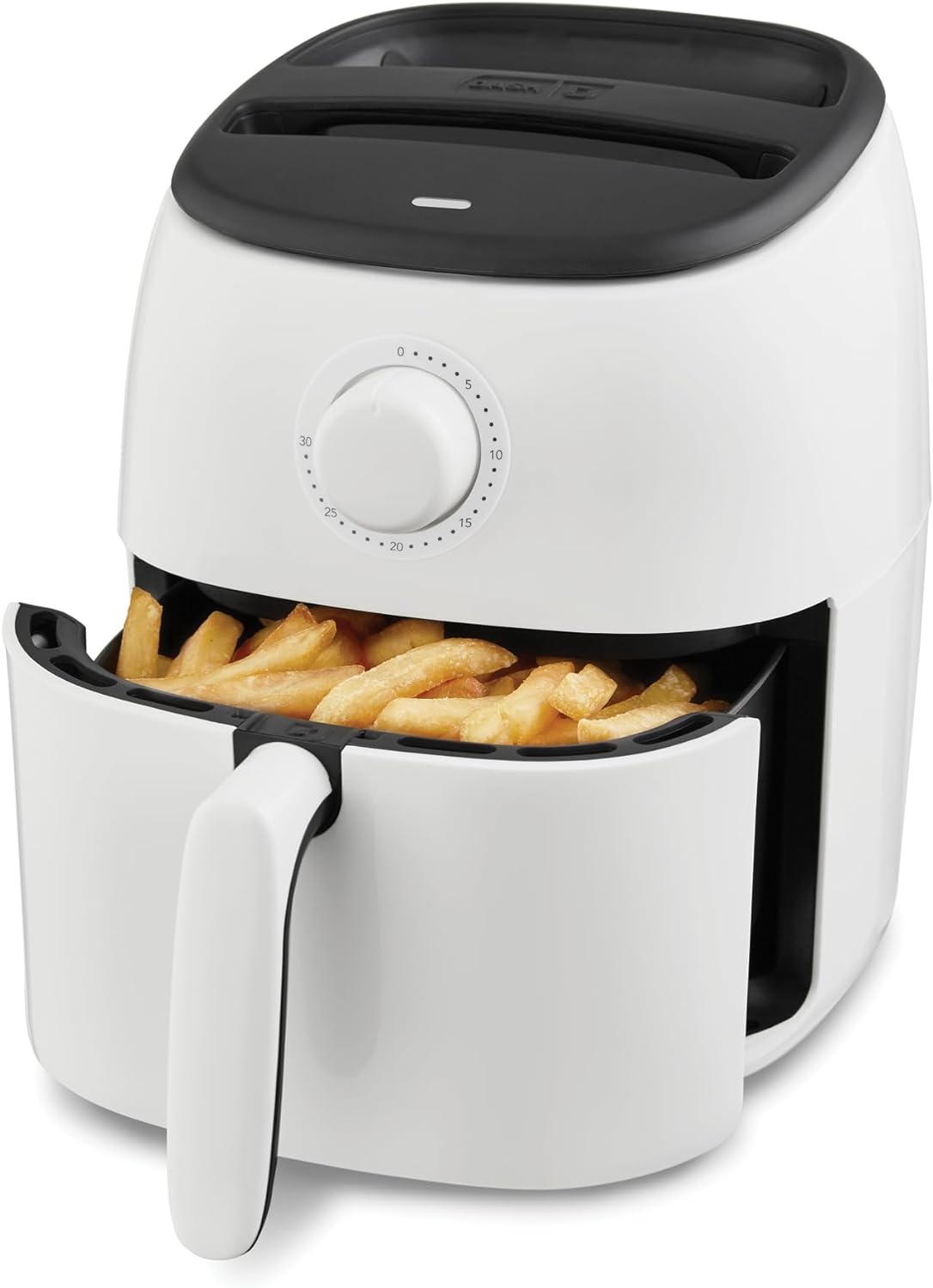 DASH Tasti-Crisp Express Air Fryer Oven, 2.6 Qt., White  Compact Air Fryer for Healthier Food in Minutes, Ideal for Small Spaces - Auto Shut Off, Analog, 1000-Watt