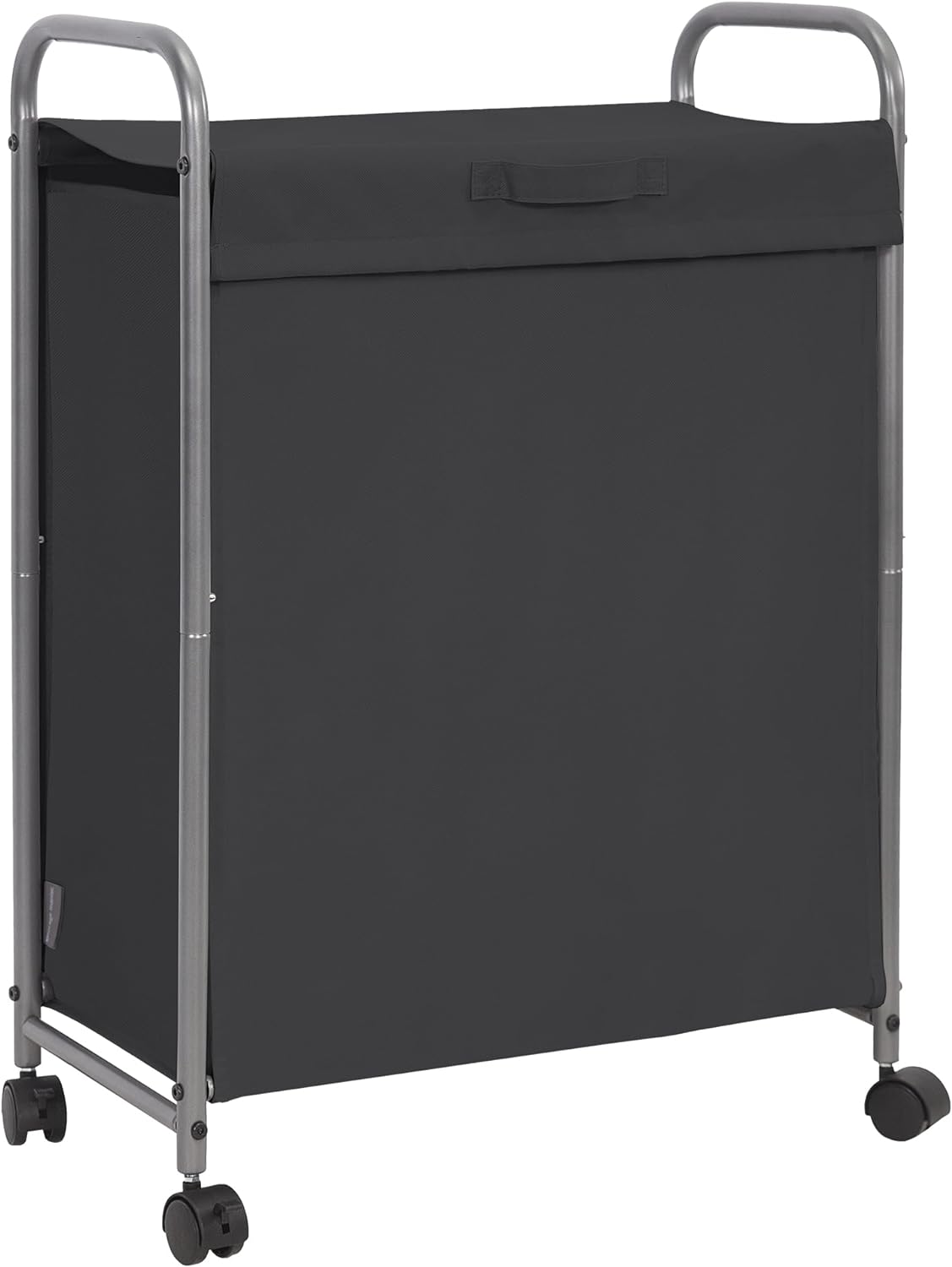 STORAGE MANIAC Slim Laundry Hamper with Lid, 85 L Laundry Sorter with Wheels, Narrow Laundry Basket Sorter, 2 Loads Dirty Clothes Hamper, Laundry Organizer, Laundry Cart with Wheels and Lid, Black