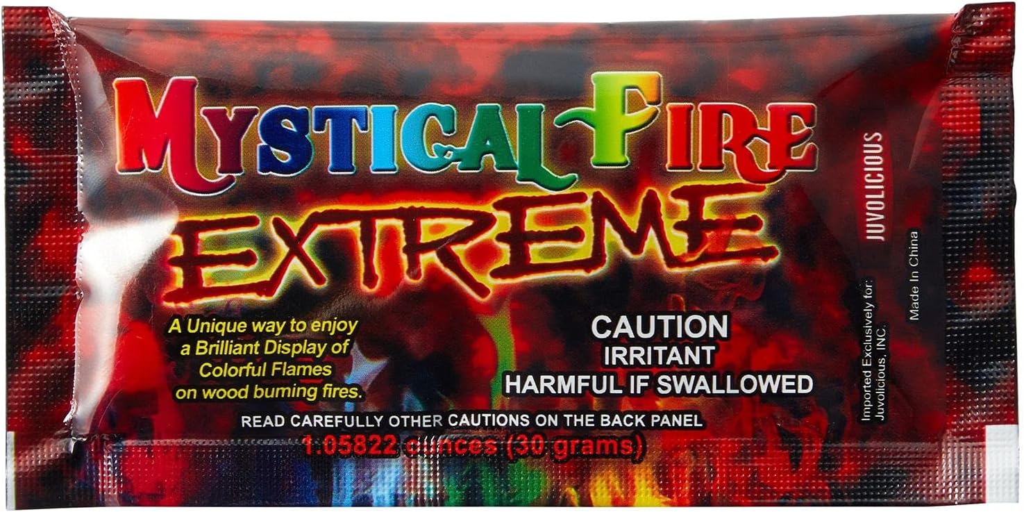 Mystical Fire Extreme Color Changing Flames for Wood Burning Fire Pits, Campfires (50 Packets)