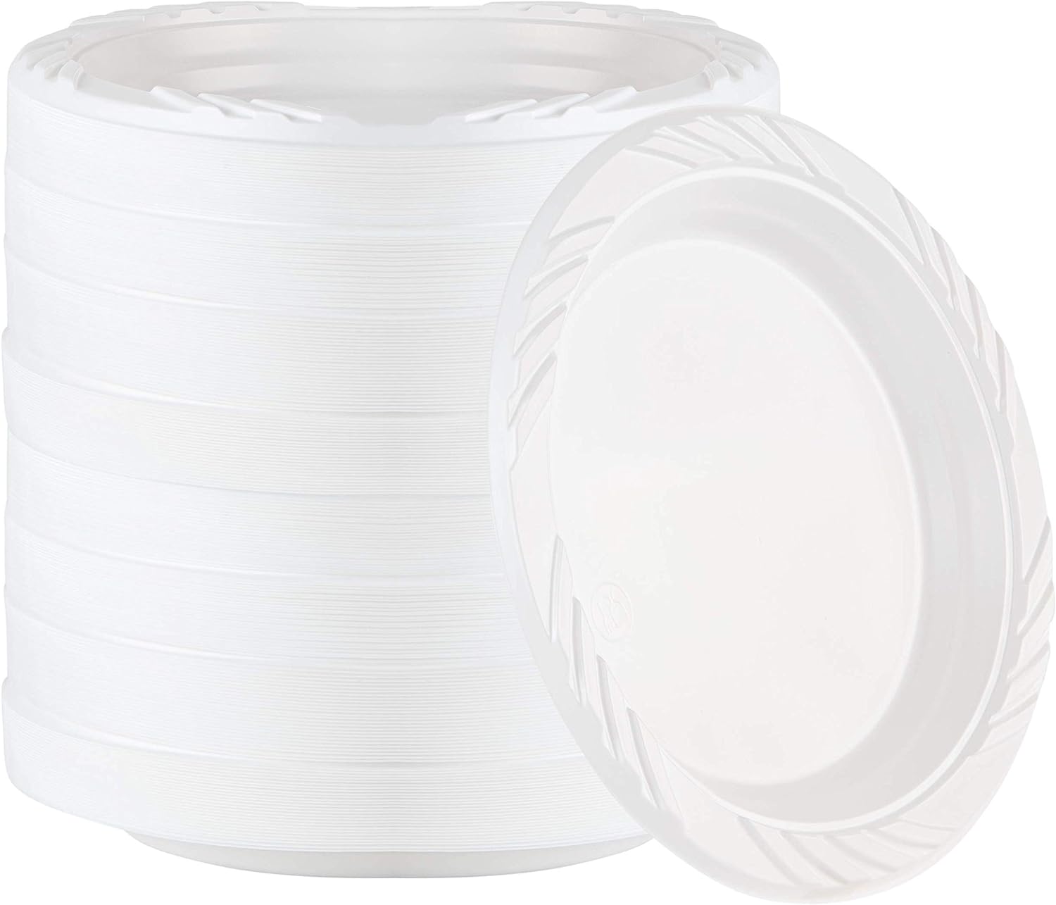 PLASTICPRO 200 Count Disposable 6 Inch White Plastic Dessert Plates