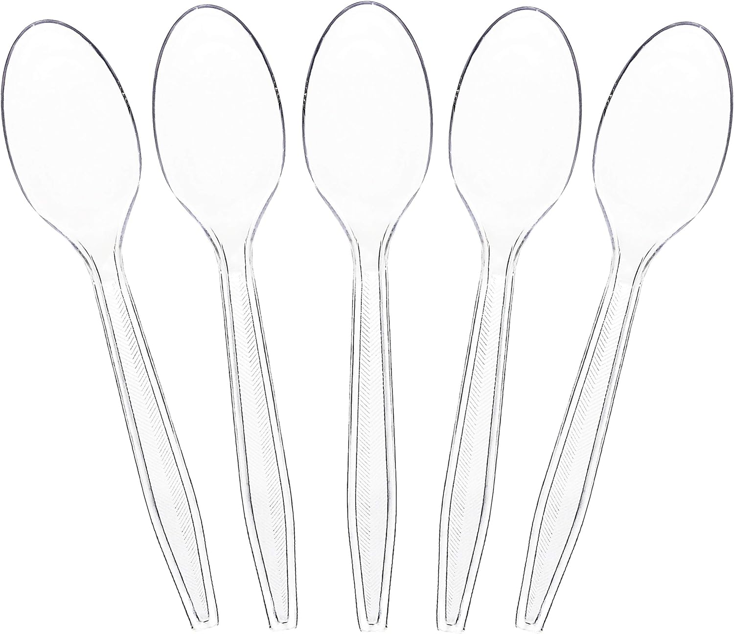 Plasticpro Clear Plastic Tea Spoons Disposable Cutlery Utensils 100 Count