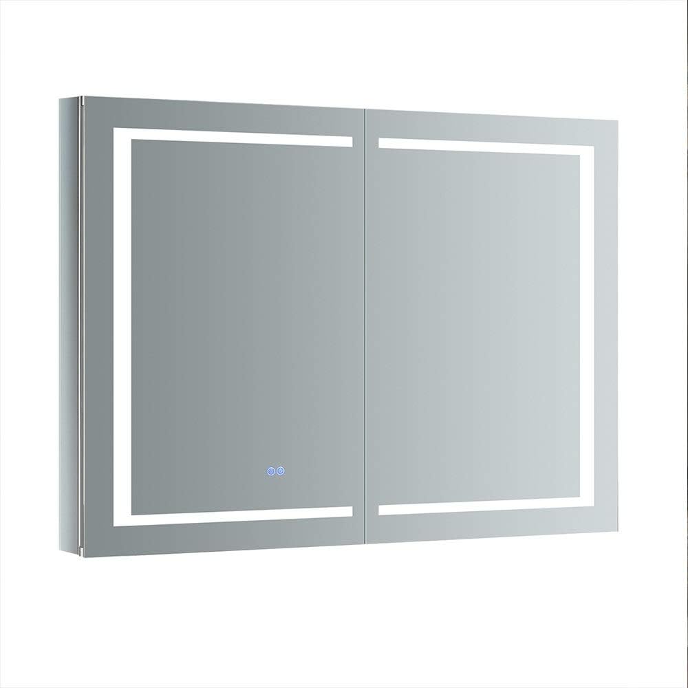 Fresca Spazio 48 Wide x 36 Tall Bathroom Medicine Cabinet w/LED Lighting & Defogger