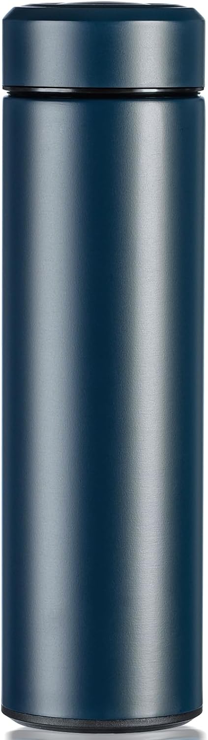 PARACITY Coffee Thermos, Thermos for Hot Drinks 17 oz Double Wall Vacuum Insulated Metal Water Bottle, Coffee Thermos, Stainless Steel Water Bottle Keeps Hot for 12 Hrs, Cold for 24 Hrs Blue