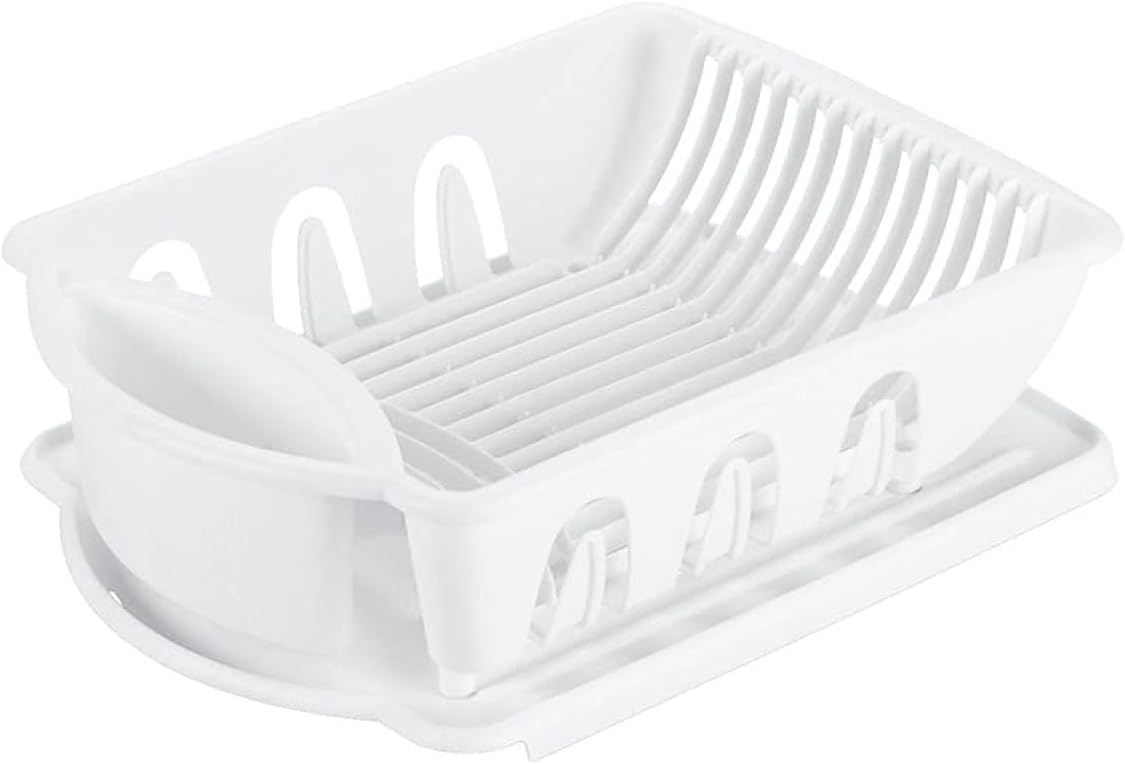 Sterilite 06218006 Sink Dish Rack Drainer, White