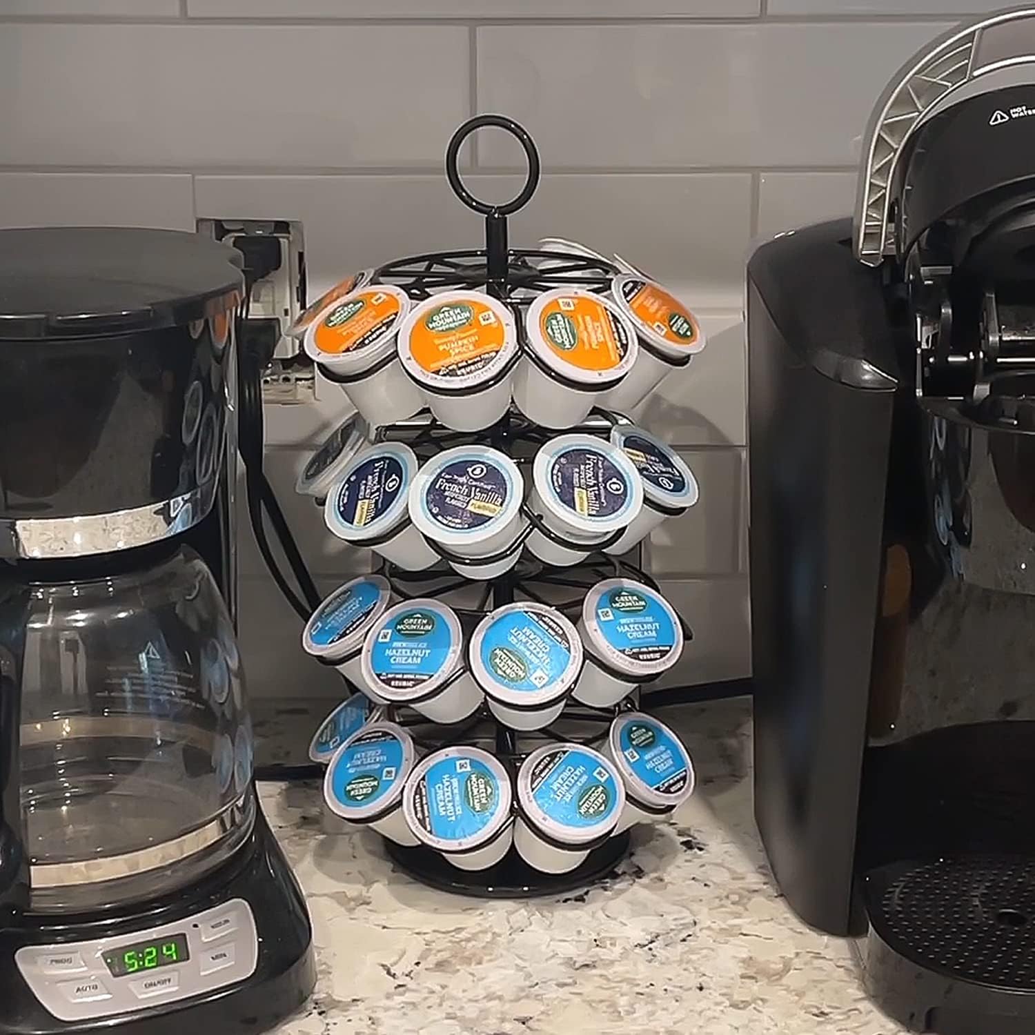 Coffee Pod Carousel Holder Organizer Compatible with 36 Cup Pods