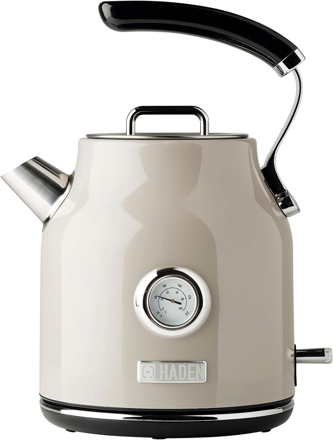 Haden Dorset Stainless Steel Electric Kettle - 1.7L (7 Cup) Tea Kettle with Auto Shut-Off and Boil-Dry Protection - Putty