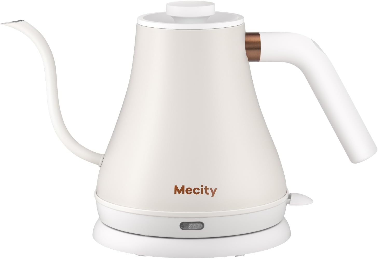 Mecity Electric Kettle Stainless Steel Gooseneck Water Kettle Water Boiler for Pour Over Coffee Fast Heating, Auto Shut Off, 27 fl oz, 1000W, Milk White