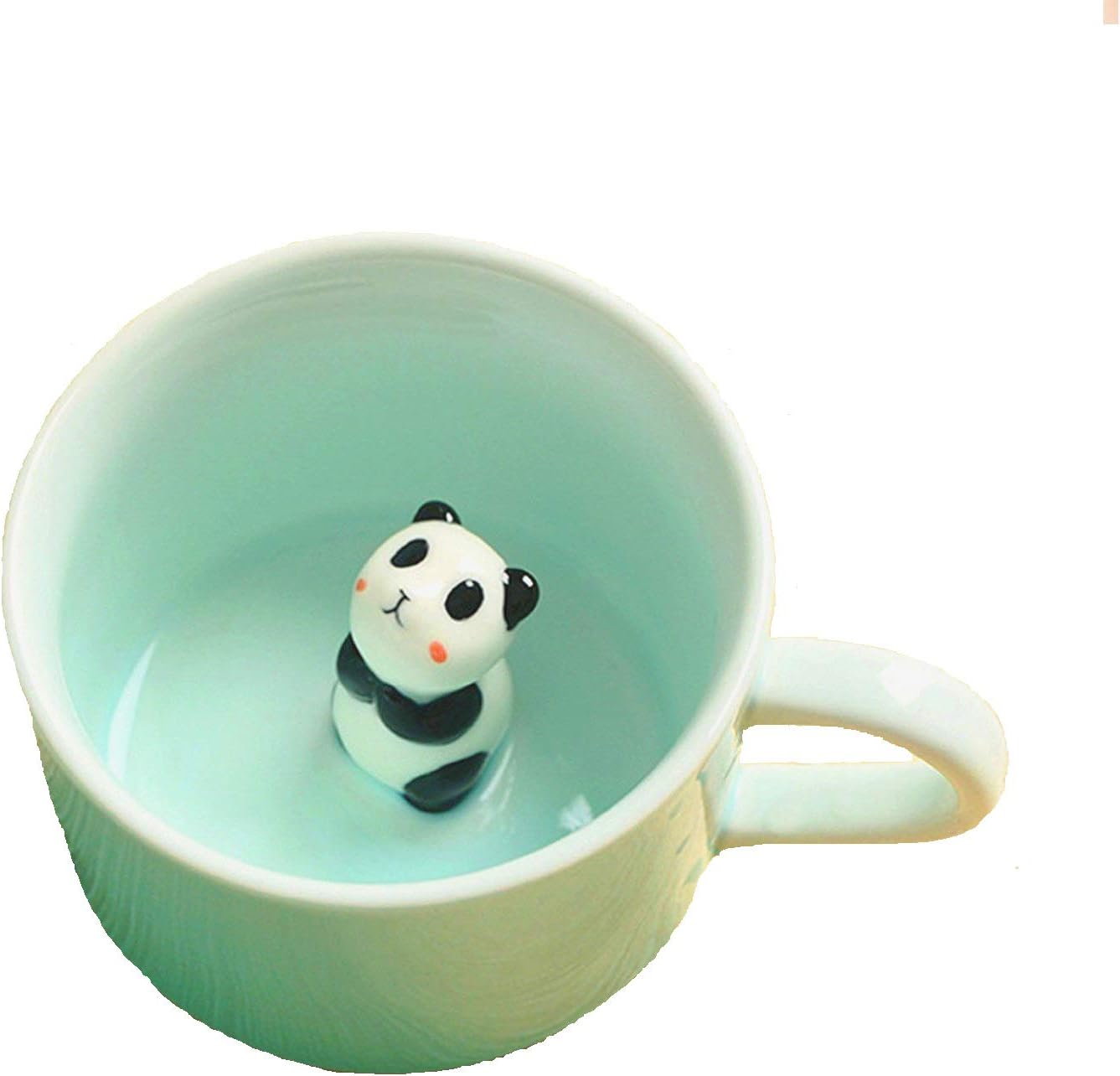 3D Coffee Mug Cute Animal Inside Cup Cartoon Ceramics Figurine Teacup Christmas Birthday Gift for Boys Girls Kids - Party Office Morning Mugs for Tea Juice Milk Chocolate Cappuccino(3D Panda Cup)