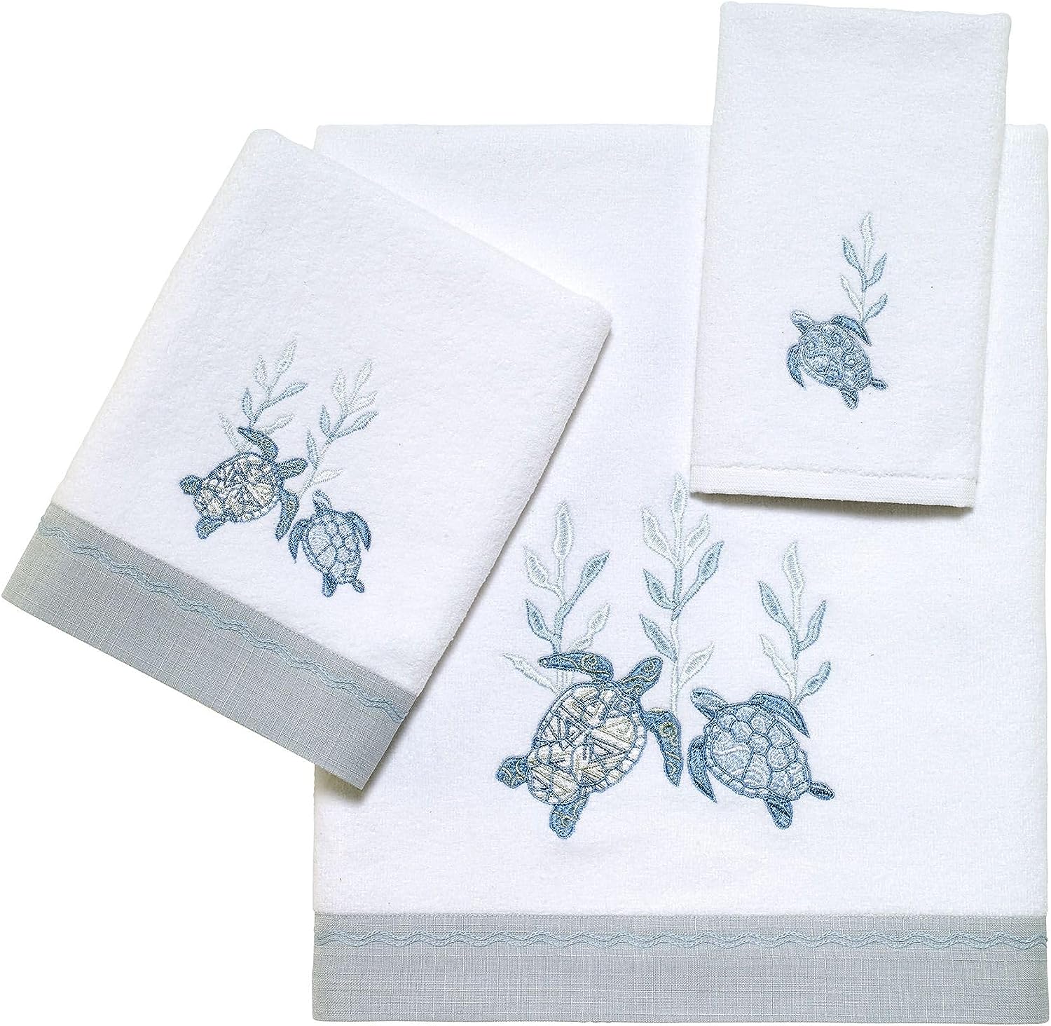 Avanti Linens - 3pc Towel Set, Soft & Absorbent Cotton Towels (Caicos Collection)