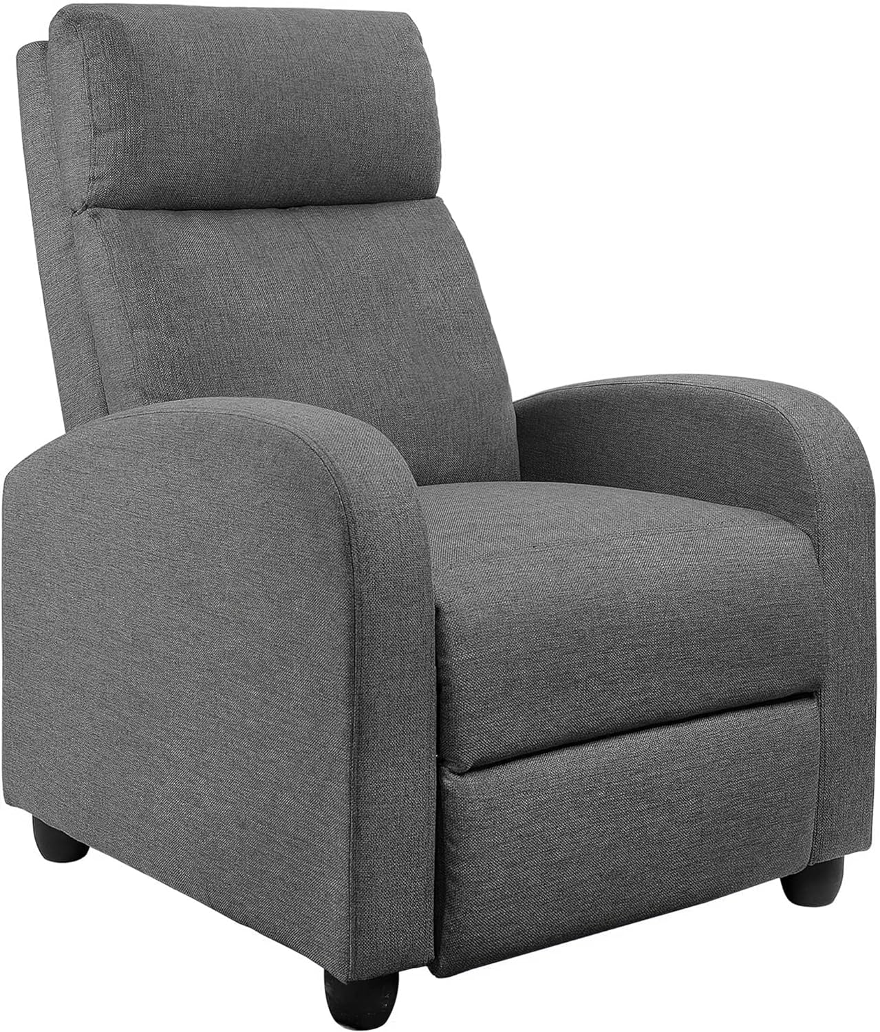 JUMMICO Recliner Chair Adjustable Home Theater Single Fabric Recliner Sofa Furniture with Thick Seat Cushion and Backrest Modern Living Room Recliners (Aurora Grey)