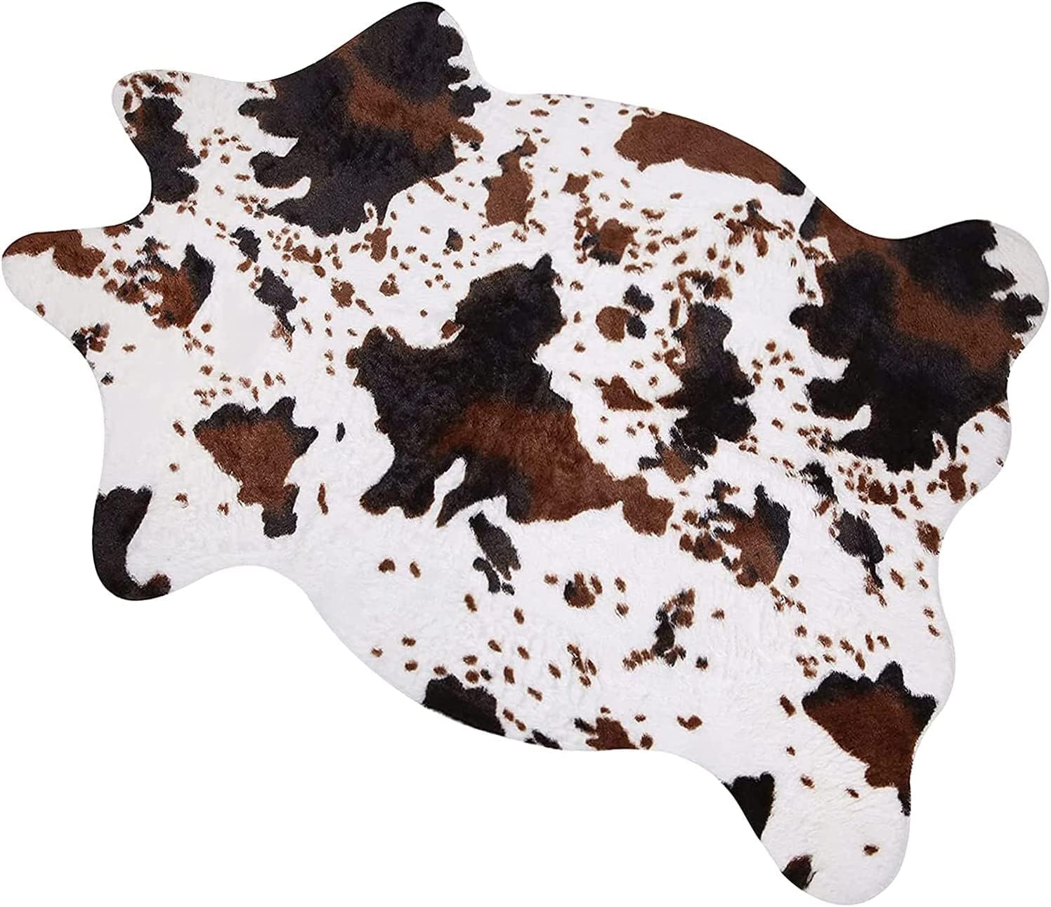 MACEVIA Cowhide Rug Cute Cow Print Rug Western Decor for Living Room Bedroom Faux Animal Area Carpet Non-Slip 43.3 L x 29.5 W(3.6ft x 2.4ft)