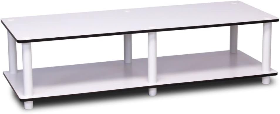 Furinno Just No Tools Wide TV Stand, White