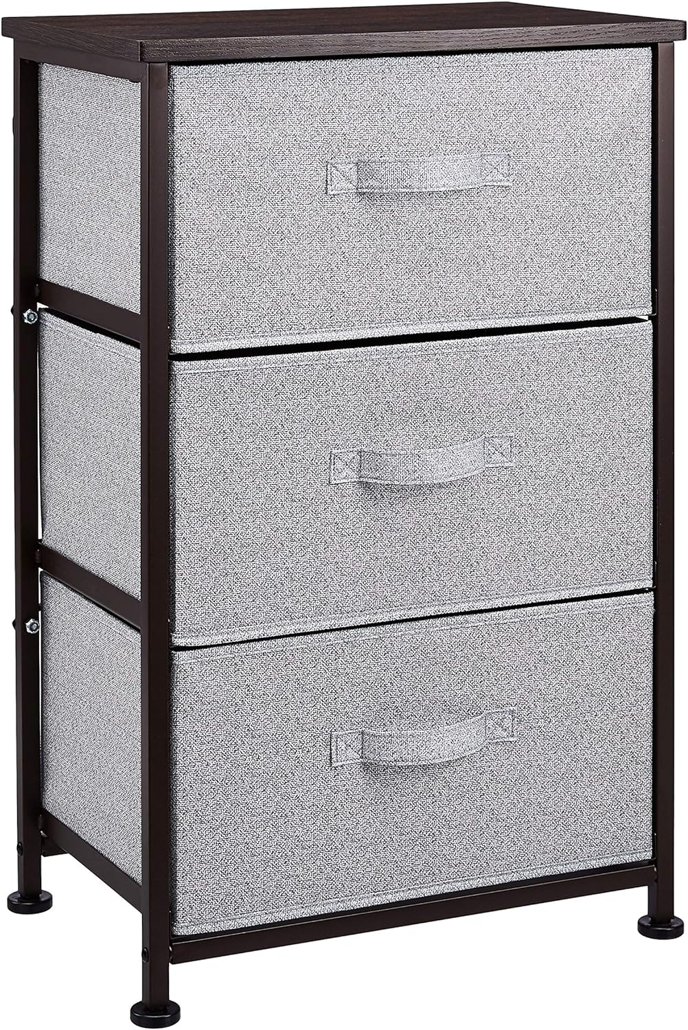 Amazon Basics Fabric 3-Drawer Storage Organizer Unit for Closet, Bronze