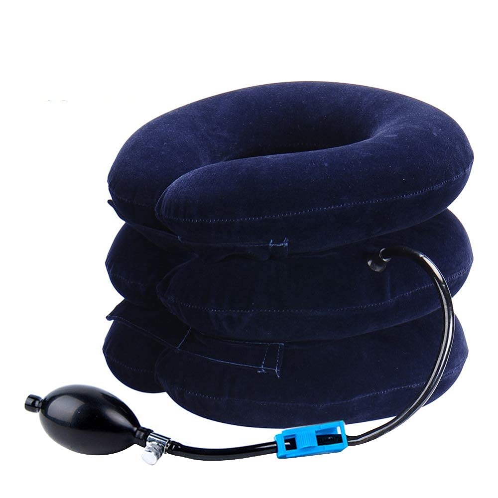 Cervical Neck Traction Device Inflatable Neck Stretcher, Easy to Use for Chronic Neck and Shoulder Pain Relief, Neck Cervical Brace Collar Pillow for HOM