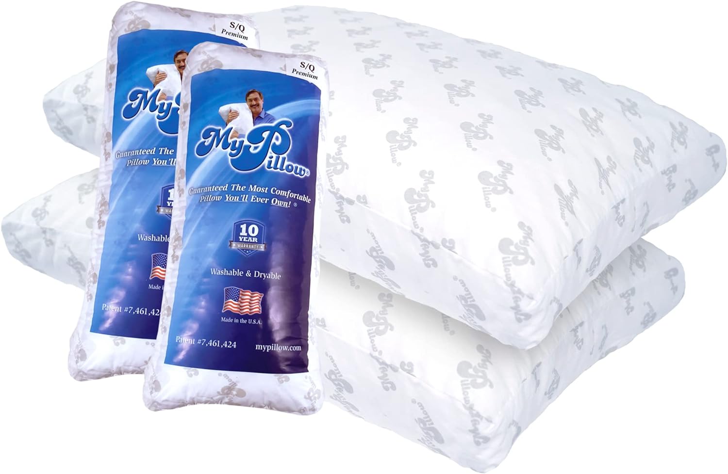 MyPillow Premium Bed Pillow Set of 2 Queen Medium