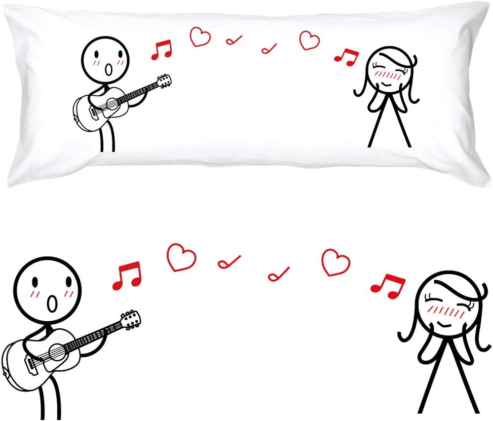 BOLDLOFT Love Me Tender Body Pillow Cover- Boyfriend Gifts, Husband Gifts, Valentines Day Gifts for Him, Valentines Presents, His and Hers Gifts, Gifts for Couples, Matching Couple Gifts