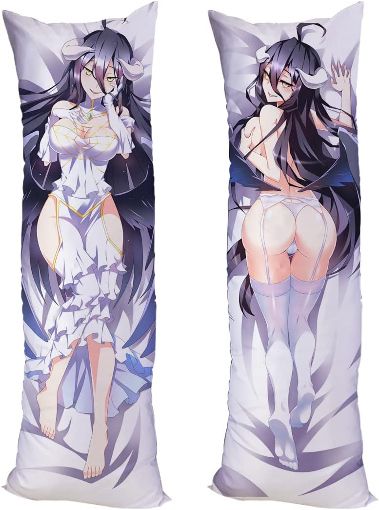 Overlord Albedo shalltear bloodfallen Pillow Cover Case Peach Skin 150x50cm(59in x 19.6in) Pillowcase