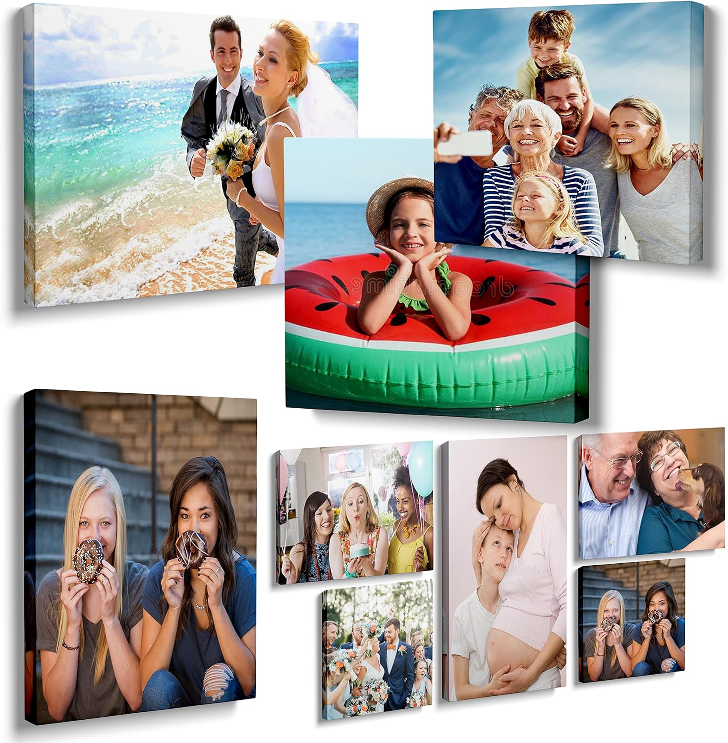 Custom Canvas Prints with Your Photo 8x10 Personalized Canvas Wall Art, Print Your Pictures Photos on Canvas Gifts for Home Decoration