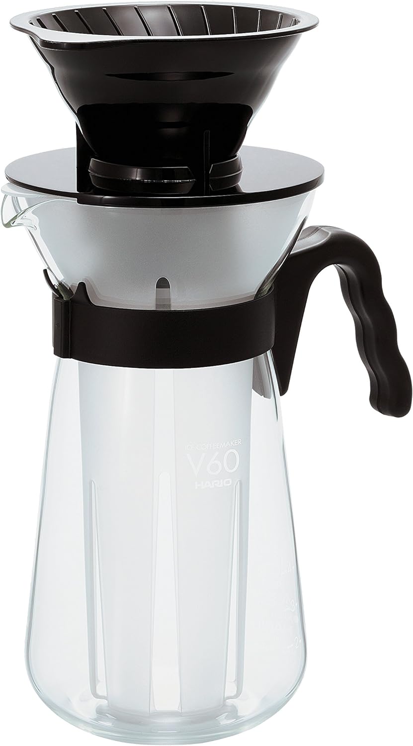 Hario V60 Fretta Hot and Iced Coffee Maker, 700ml, Black