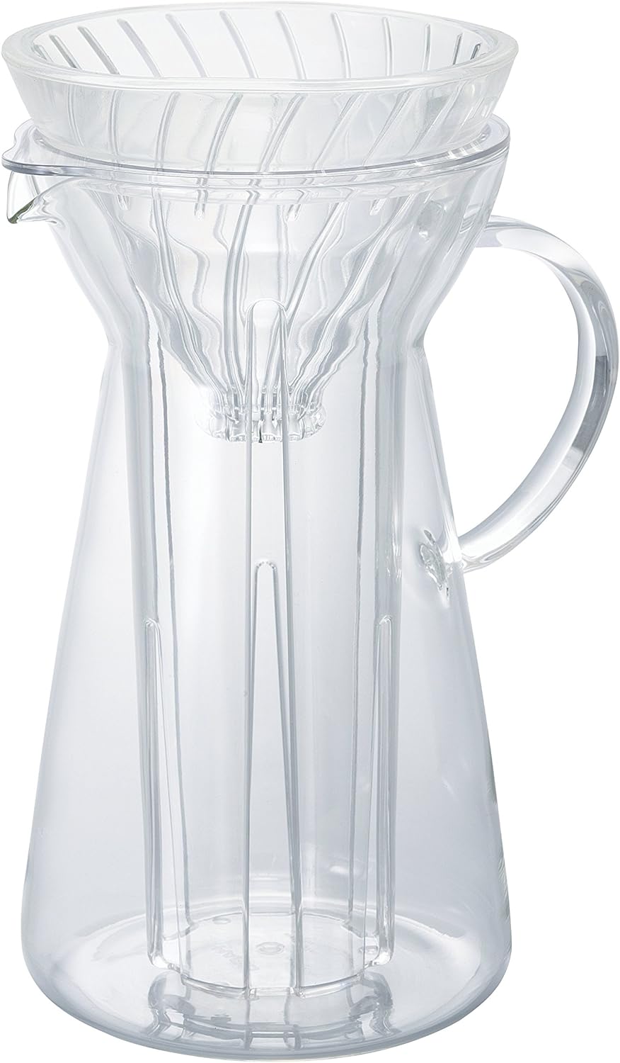 Hario V60 Glass Hot and Iced Coffee Maker, 700ml, Clear