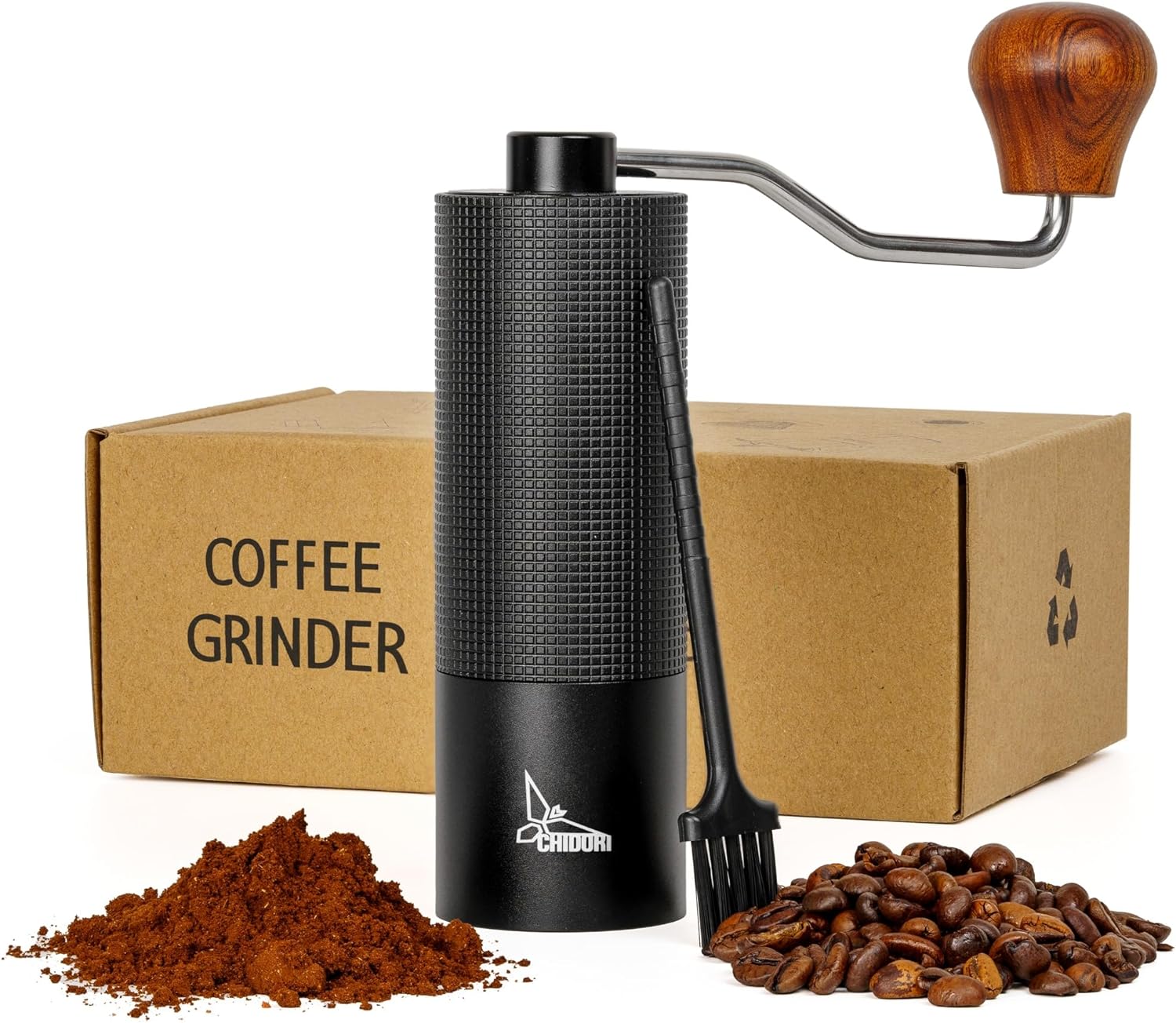 Manual Coffee Grinder, Hand Crank Coffee Grinder for Espresso, French Press, and Pour Over, Portable Coffee Grinder for Camping and Travel