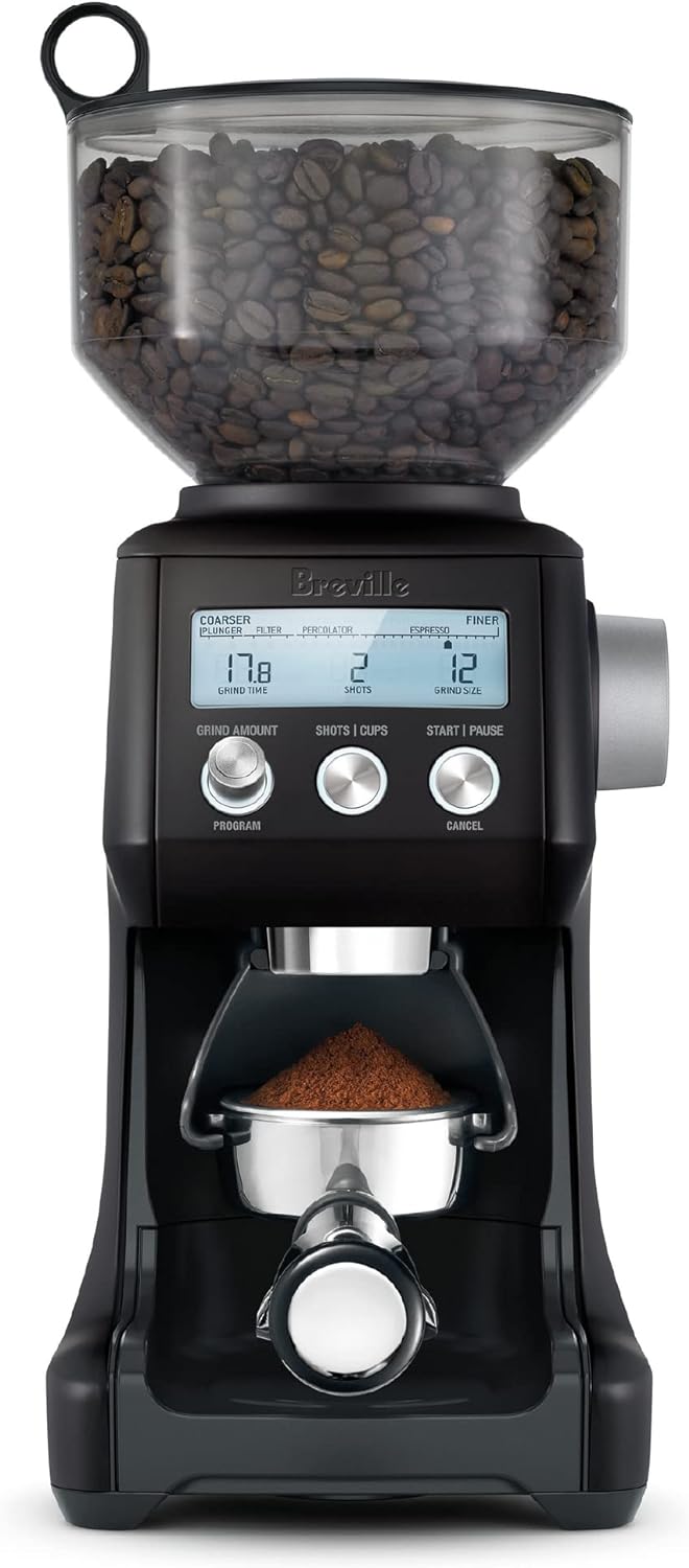 Breville Smart Grinder Pro Coffee Bean Grinder, Black Truffle, Small