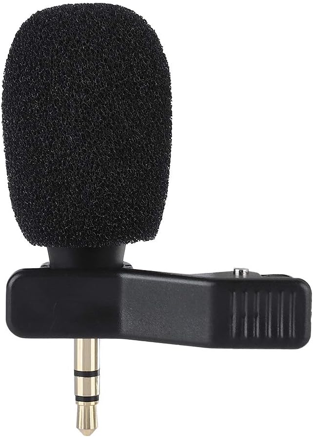 ASHATA PC Microphone, Mini Portable Condenser HD Microphone with 3.5mm Microphone Jack Aluminum Microphone, Condenser Microphone for Cell Phone Voice Recorder for Tablet PC, etc.