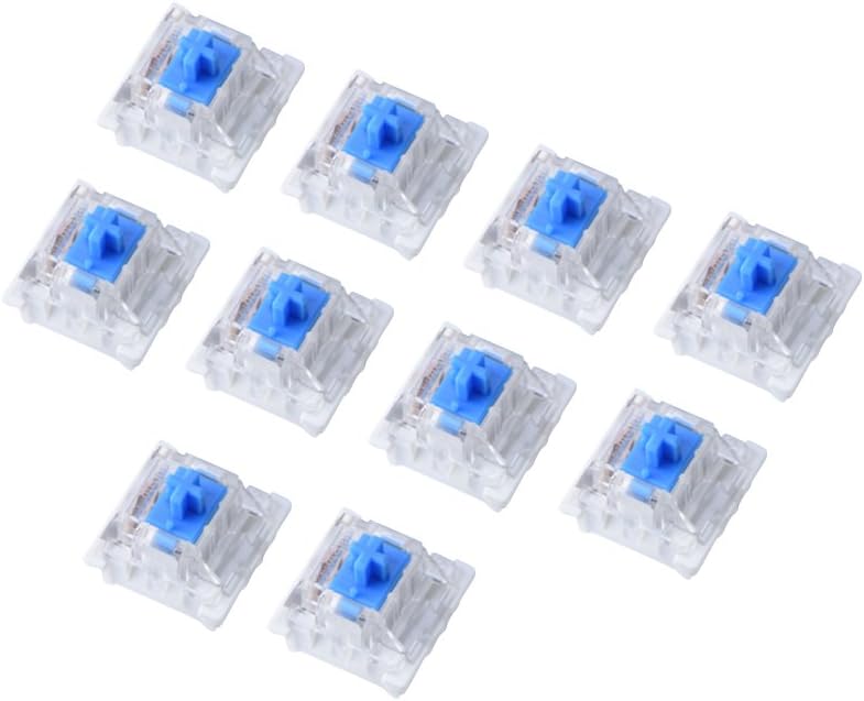 10PCs Replacement Keyboard Switch Mechanical Key Switch Plate Mounted Blue Switch, Unique Tactile Feelings, for NewGiant RGB Series