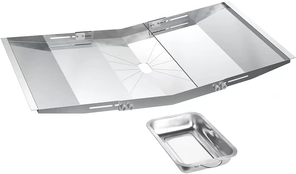 Grease Tray for Gas Grill, Universal Drip Pan for 4/5 Burner Gas Grill Models from Nexgrill, Dyna Glo, Expert Grill,Kenmore, BHG and More - Stainless Steel Grill Replacement Parts (22-30)