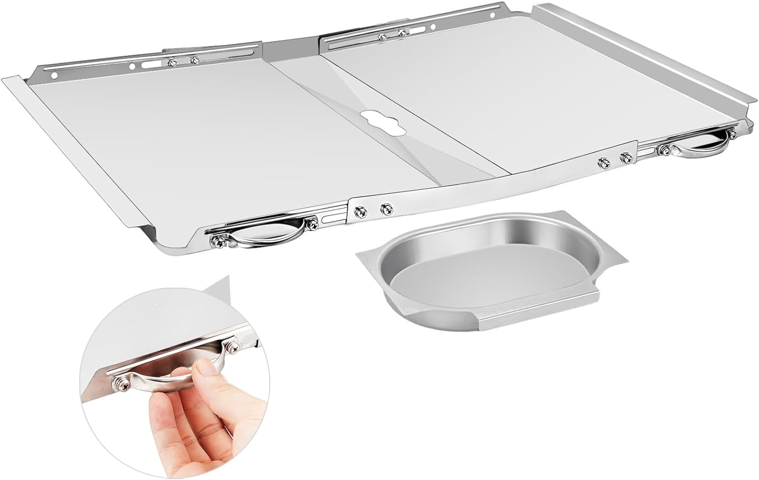 Grill Grease Tray with Catch Pan, 24