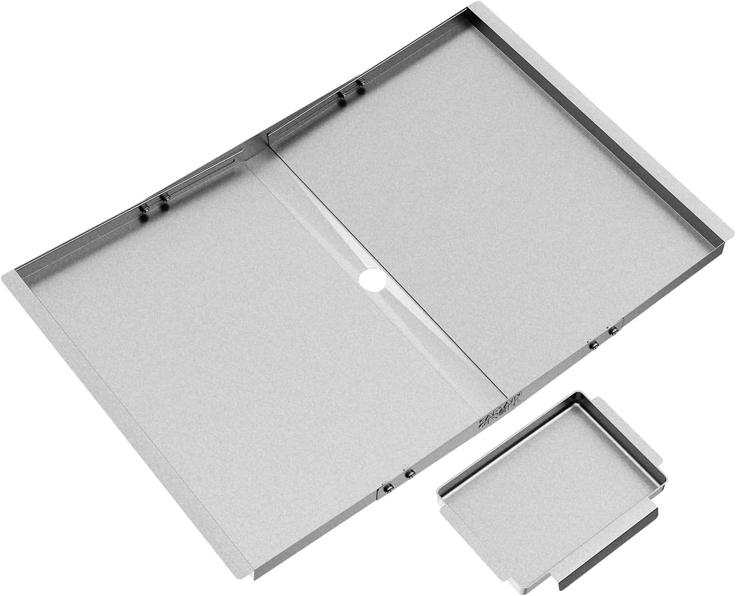 Grease Tray with Catch Pan - Universal Drip Pan for 4/5 Burner Gas Grill Models from Dyna Glo, Nexgrill, Expert Grill, Kenmore, BHG and More - Galvanized Steel Grill Replacement Parts(24