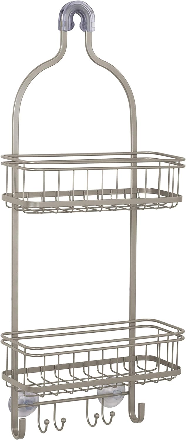 Zenna Home Hanging Over-the-Shower Caddy, Satin Nickel