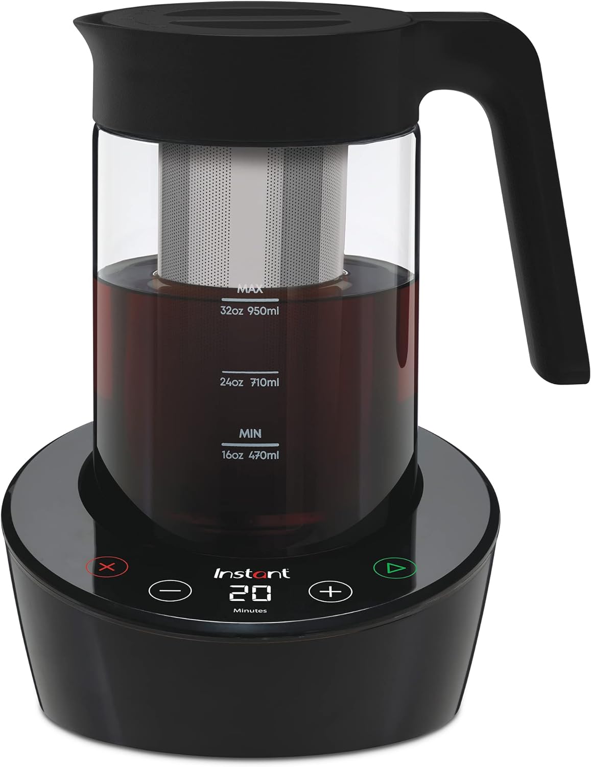 Instant Cold Brew Electric Coffee Maker, From the Makers of Instant Pot, Customize Your Brew Strength, Easy-to-Use, Dishwasher Safe Glass Pitcher, Quickly Brew Up to 32 Ounces