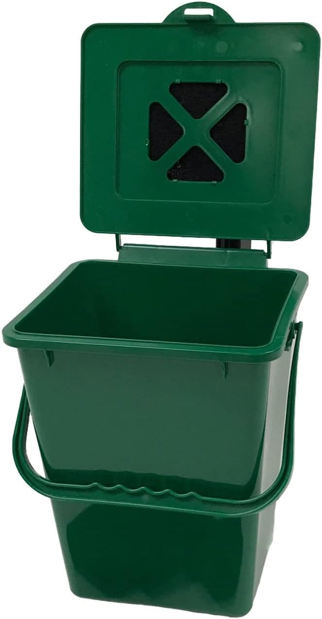 Exaco ECO 2000-NP Kitchen Compost Pail, 2.4 Gallon, Green