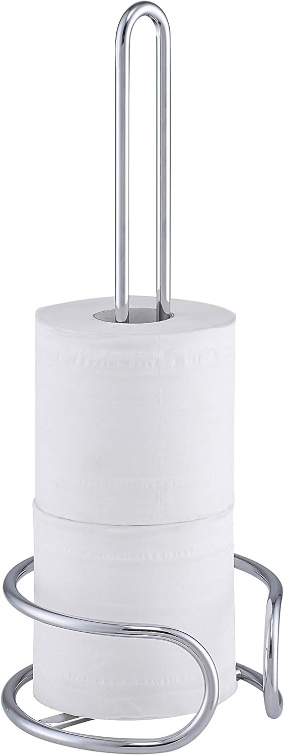 SunnyPoint Heavy Wire Gauge Spare Bathroom Toilet Tissue Paper Roll Holder Storage Stand