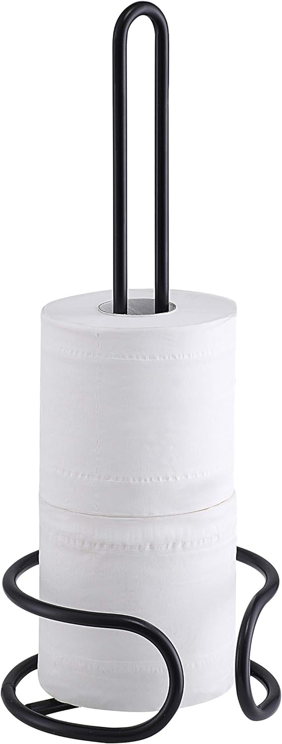 SunnyPoint Heavy Wire Gauge Spare Bathroom Toilet Tissue Paper Roll Holder Storage Stand