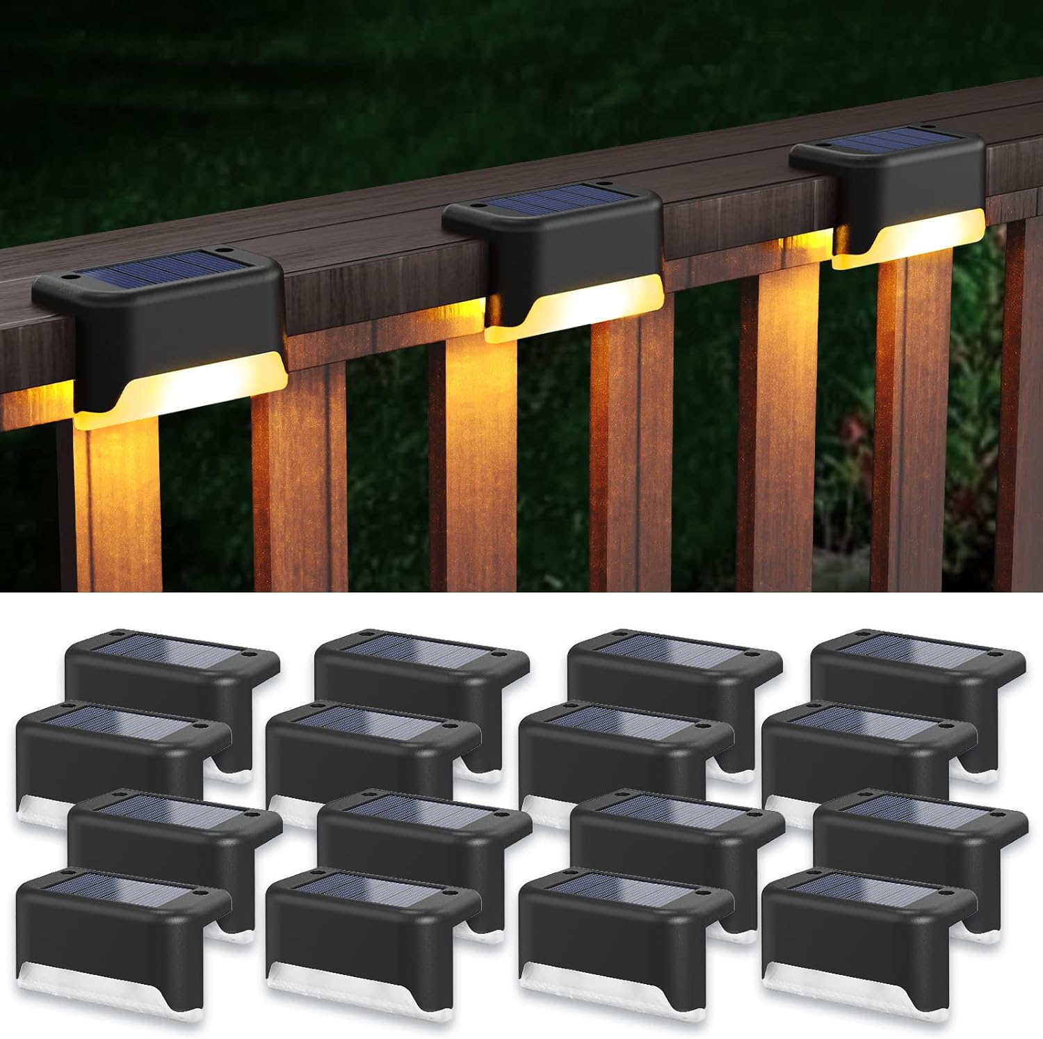 I used this for my aluminum fence. It is easy to install and gives out a nice illuminating atmosphere to my backyard. Lasts throughout the night.