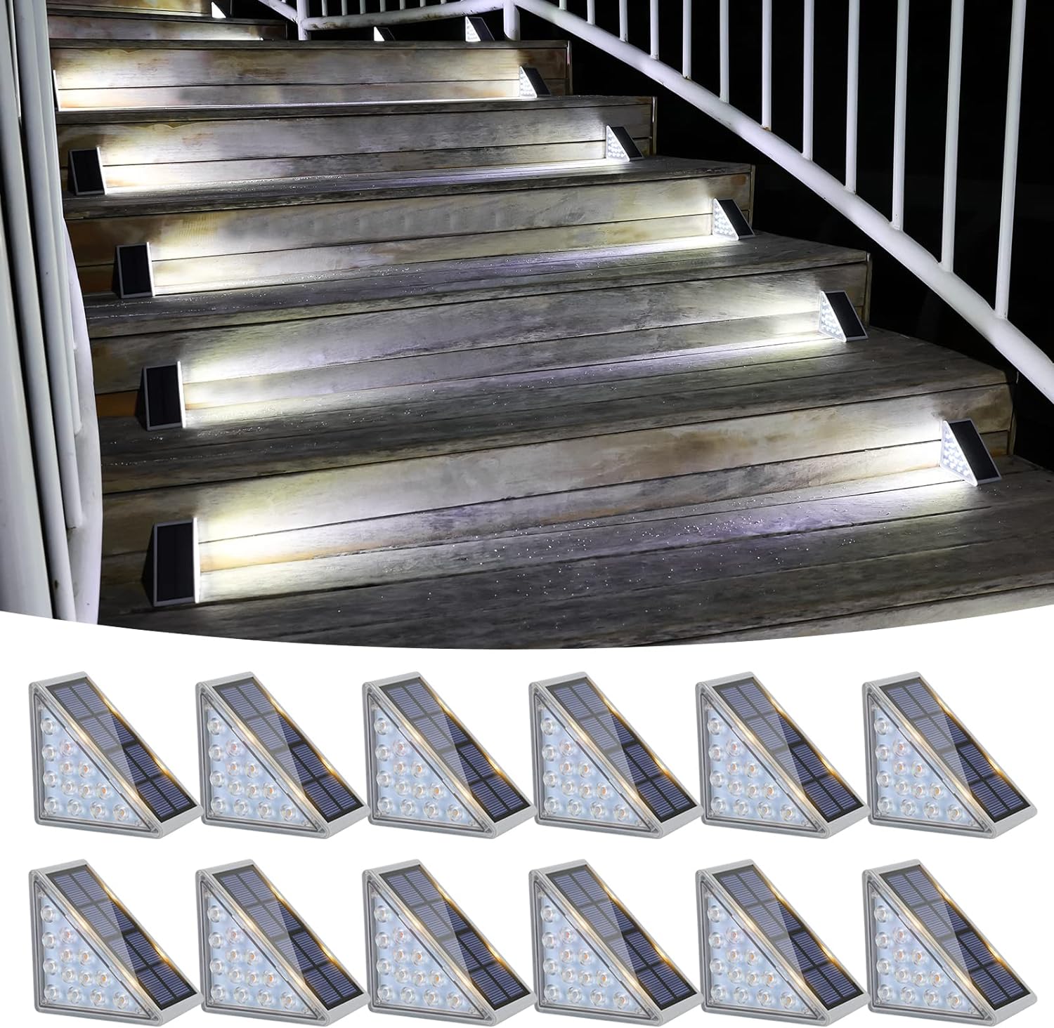 The VOLISUN Solar Stair Lights feature a sleek and modern design, blending well with various outdoor decors. The compact size ensures they are not obtrusive, making them ideal for staircases. The option of 7 fixed colors adds a vibrant touch, allowing for customization according to preferences or occasions. These solar-powered lights are environmentally friendly and cost-efficient. They harness solar energy effectively, even on cloudy days, providing consistent lighting throughout the night. The