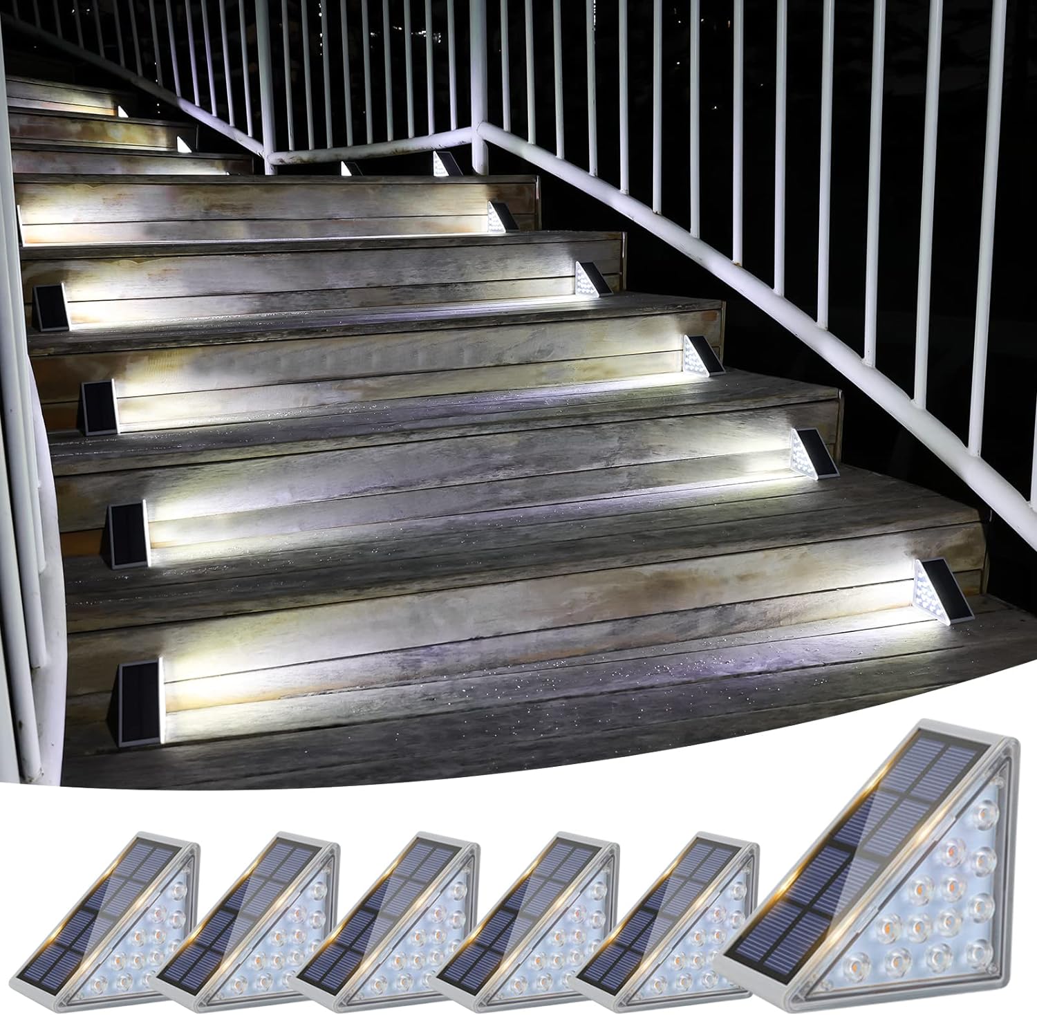 The VOLISUN Solar Stair Lights feature a sleek and modern design, blending well with various outdoor decors. The compact size ensures they are not obtrusive, making them ideal for staircases. The option of 7 fixed colors adds a vibrant touch, allowing for customization according to preferences or occasions. These solar-powered lights are environmentally friendly and cost-efficient. They harness solar energy effectively, even on cloudy days, providing consistent lighting throughout the night. The