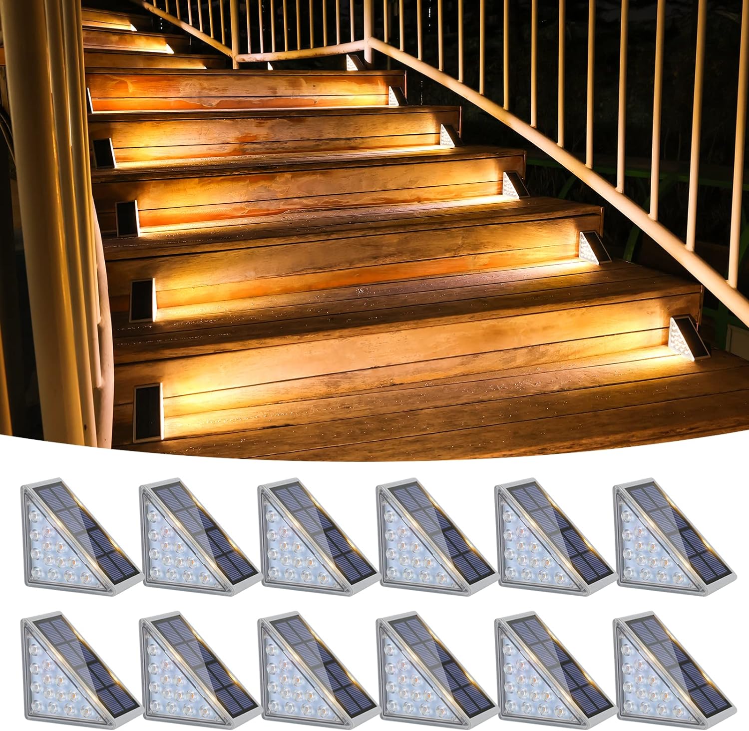 The VOLISUN Solar Stair Lights feature a sleek and modern design, blending well with various outdoor decors. The compact size ensures they are not obtrusive, making them ideal for staircases. The option of 7 fixed colors adds a vibrant touch, allowing for customization according to preferences or occasions. These solar-powered lights are environmentally friendly and cost-efficient. They harness solar energy effectively, even on cloudy days, providing consistent lighting throughout the night. The