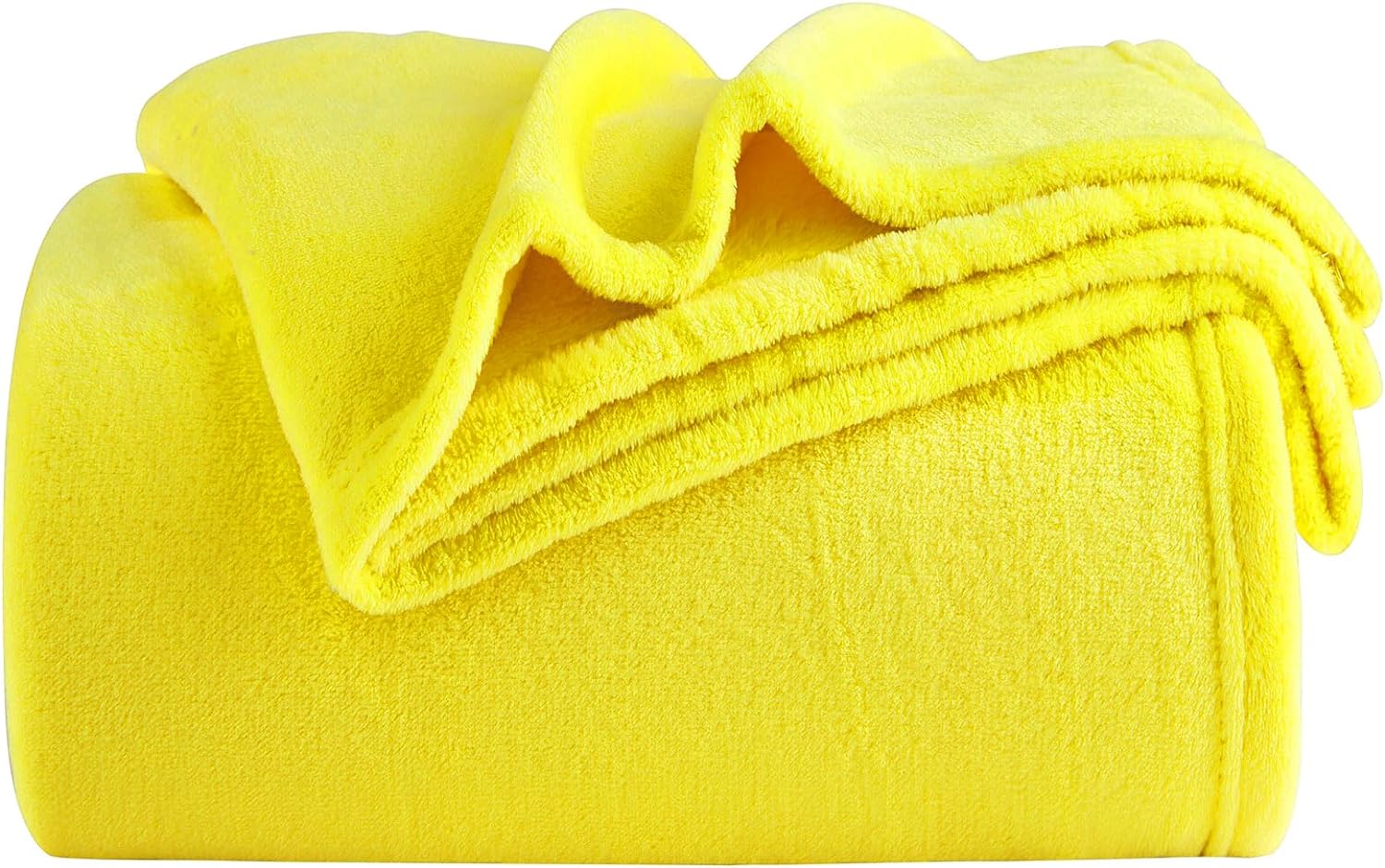 KMUSET Yellow Blanket Twin Size Lightweight Blanket Luxury Fuzzy Soft for Couch Sofa Bed, 60X80 inches