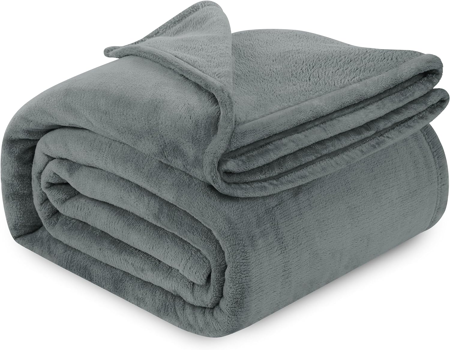 Utopia Bedding Cool Grey Fleece Blanket Queen Size Lightweight Fuzzy Soft Anti-Static Microfiber Bed Blanket (90x90 Inch)