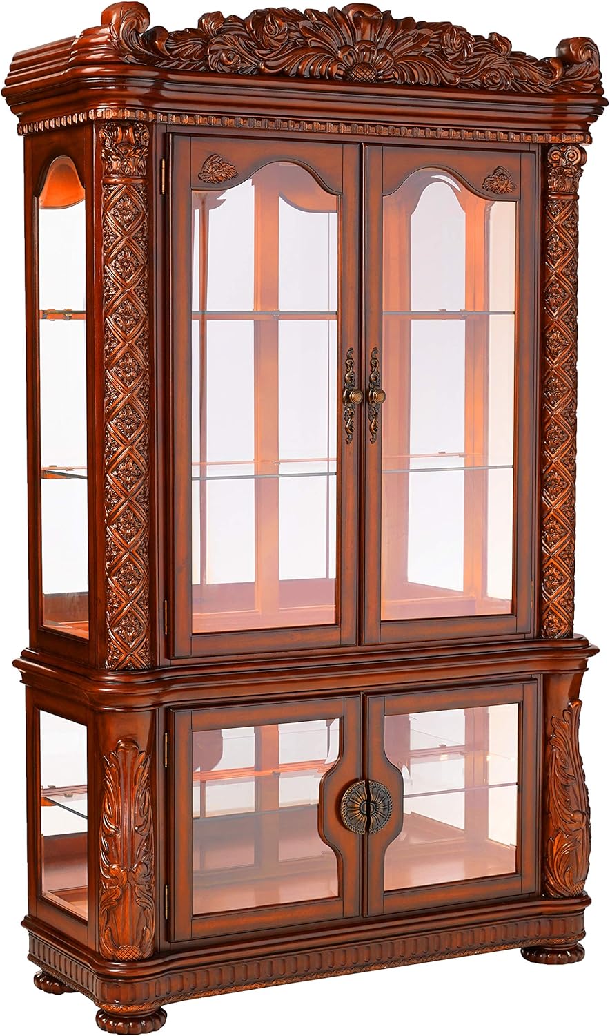 ACME Vendome Cherry Curio Cabinet