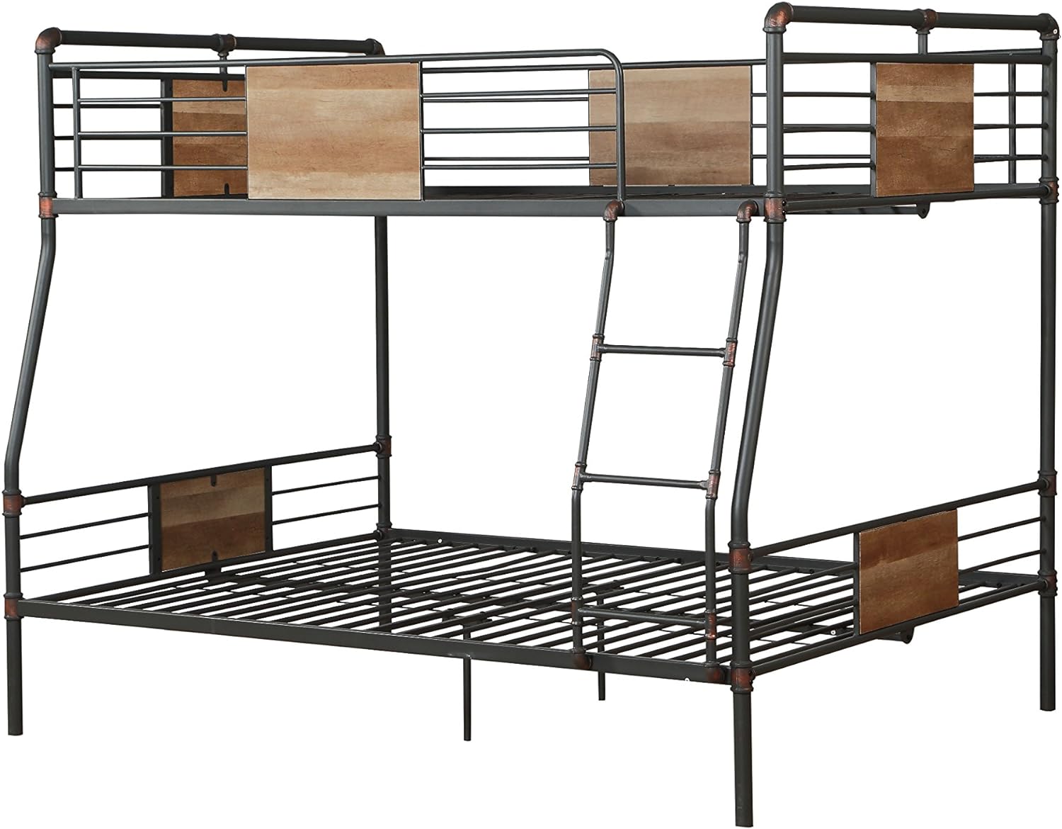 Acme Brantley Full XL Over Queen Metal Bunk Bed in Sandy Black