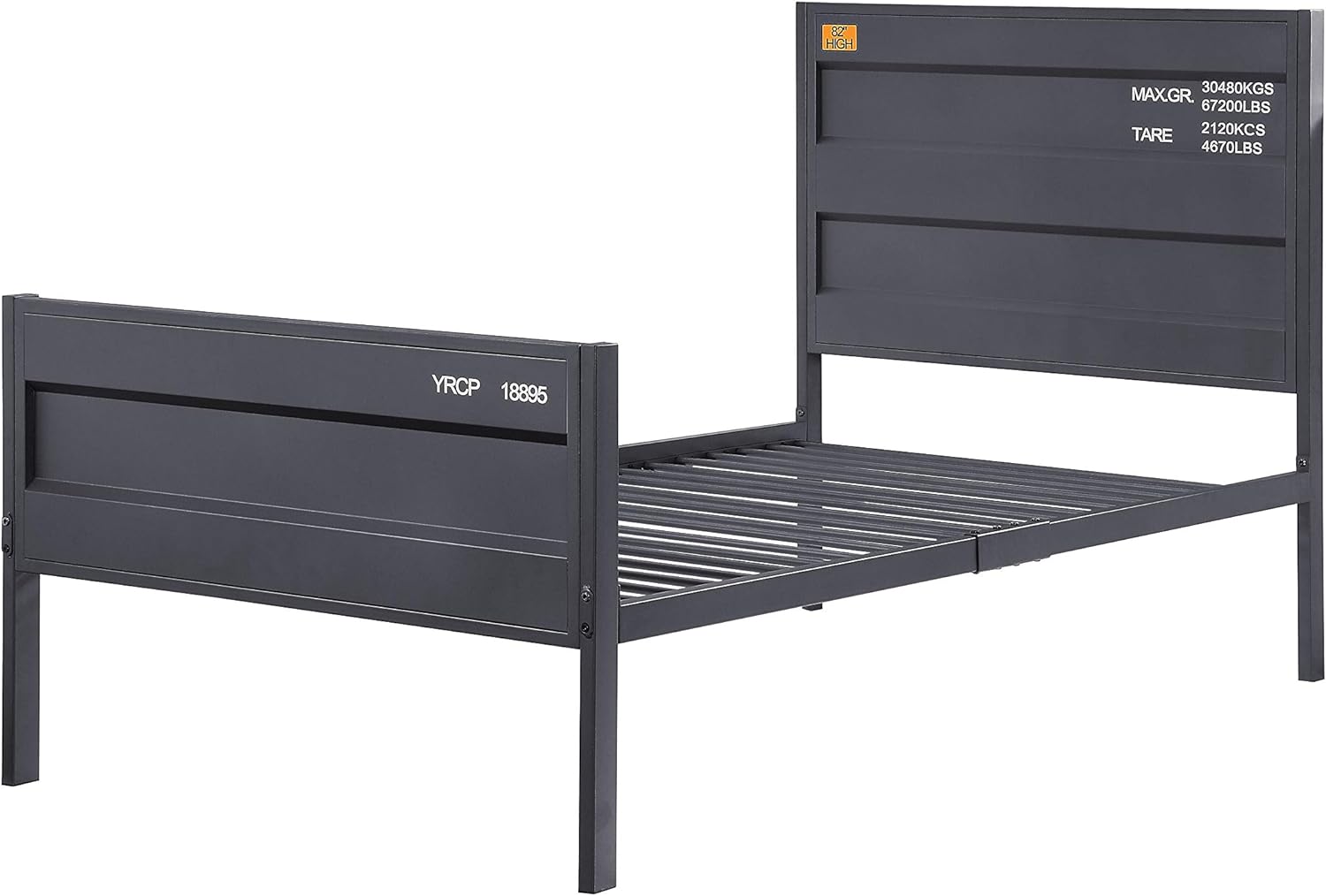 Acme Cargo Full Panel Kids Bed in Gunmetal