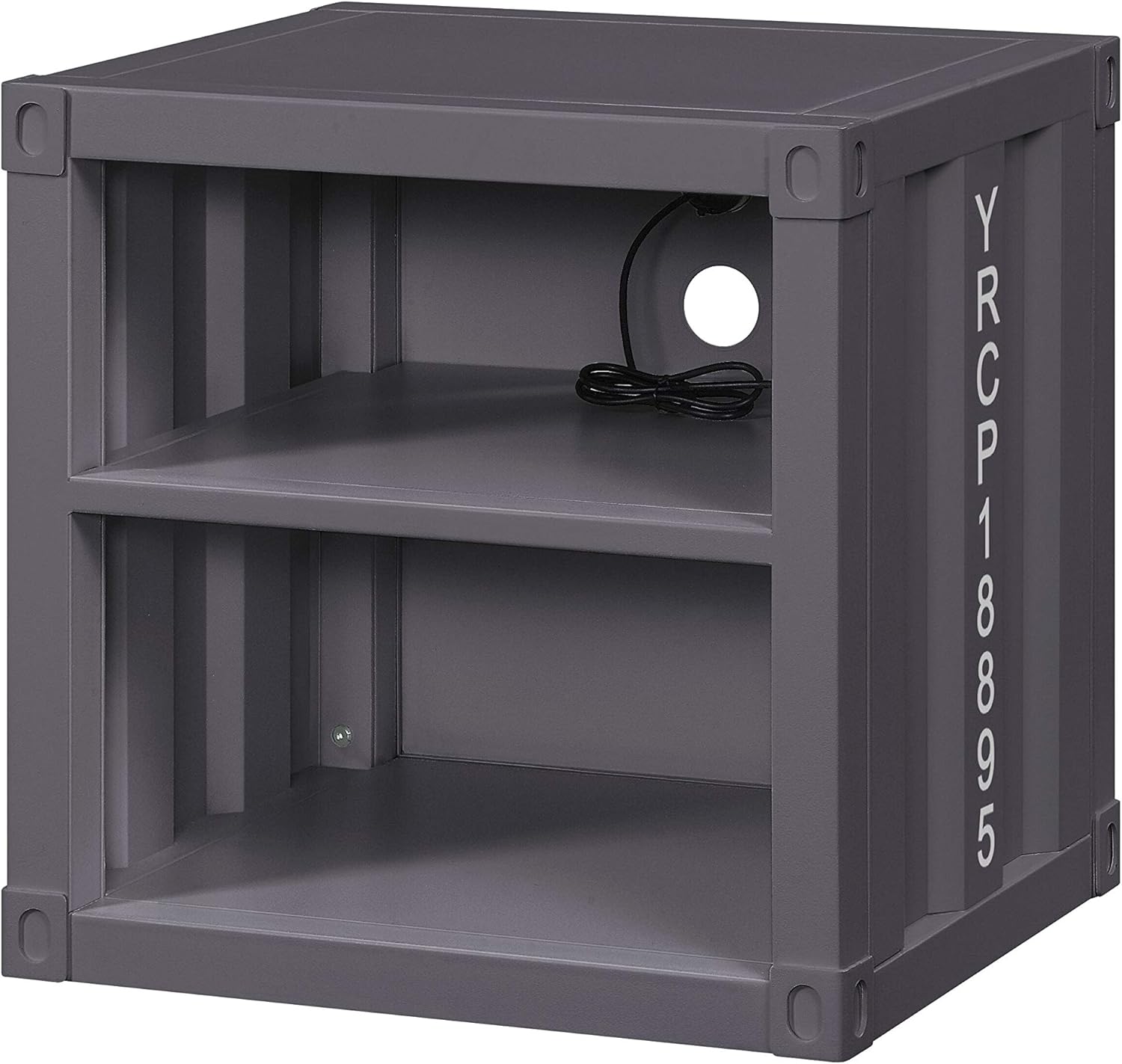 Acme Cargo Nightstand in Gunmetal and Gray