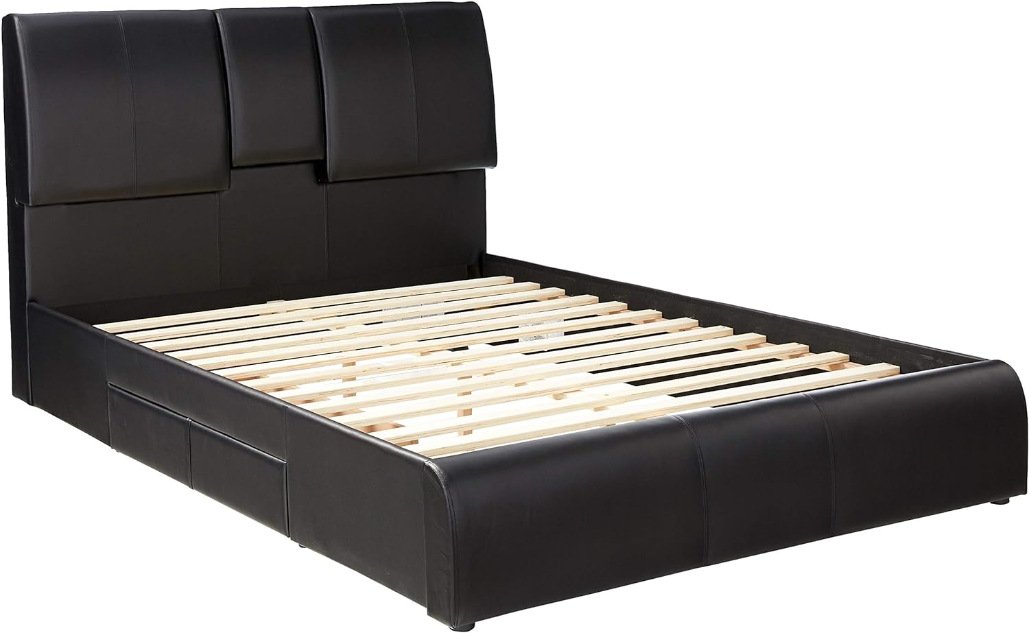 Acme Kofi Upholstered Queen Panel Bed with Storage in Black