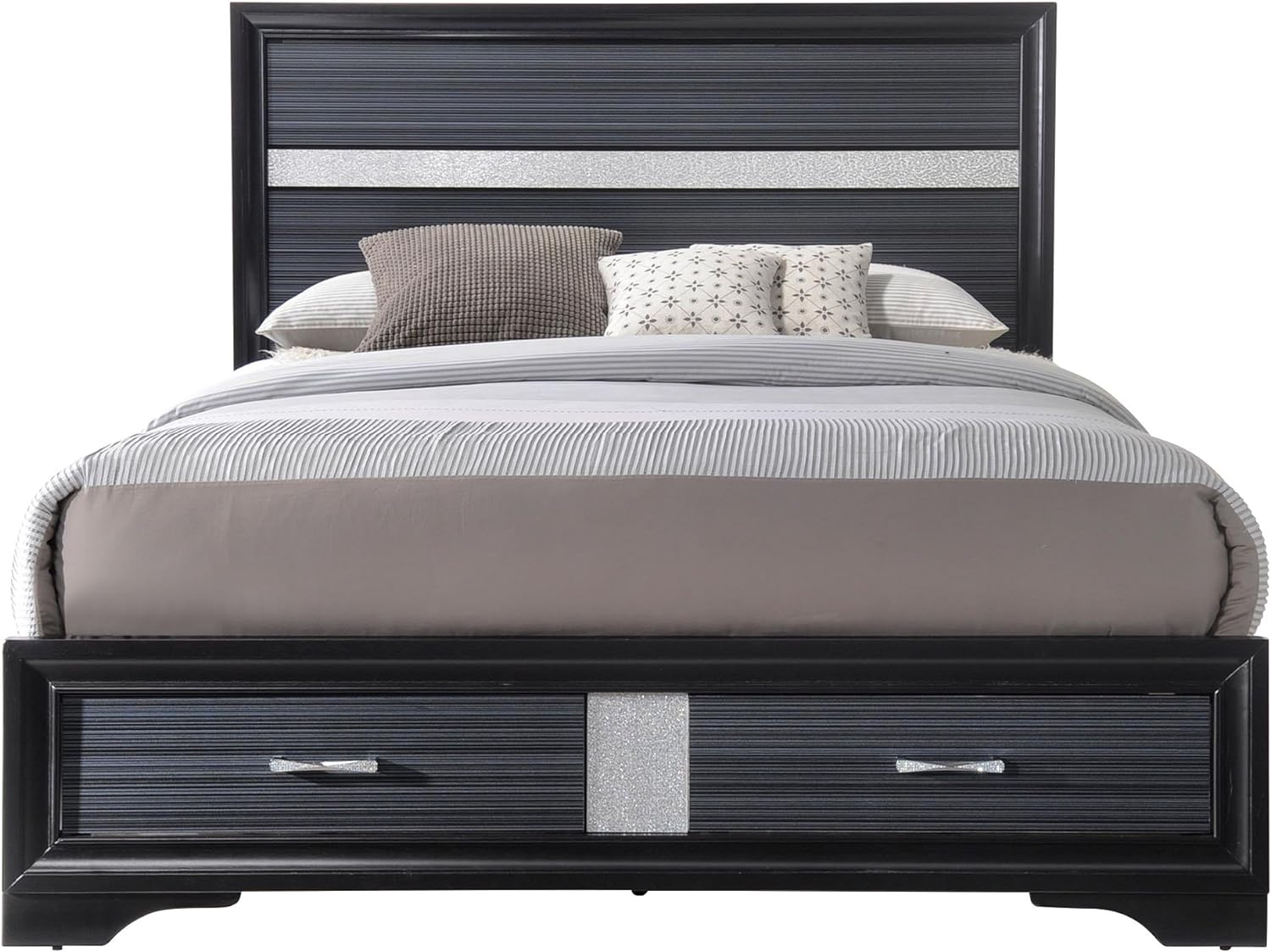 Acme Naima Queen Bed with Storage in Black