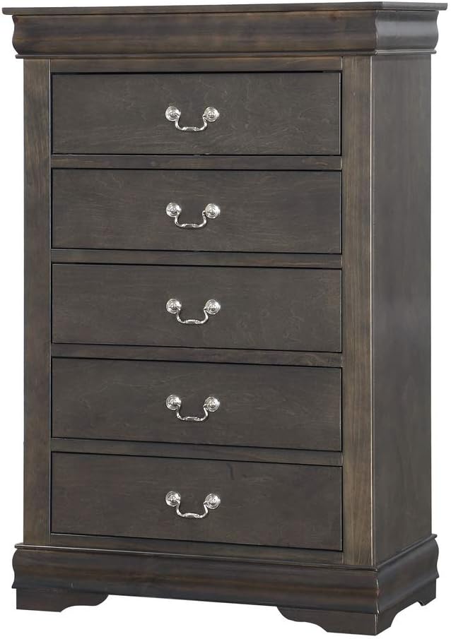 Acme Louis Philippe Chest in Dark Gray