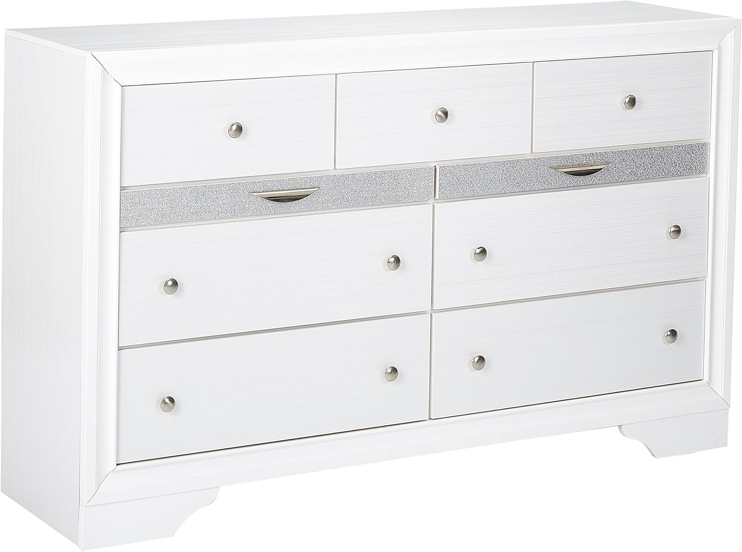 Acme Naima Wood 9-Drawers Bedroom Dresser in White